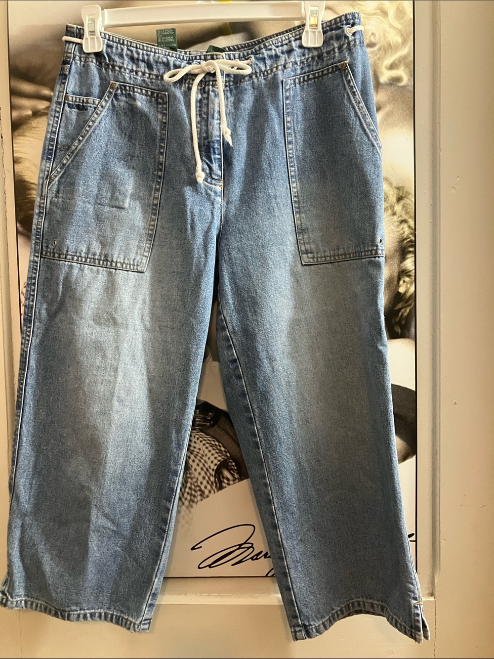 LAUREN JEANS CO. Petite 8P Blue Cotton Jean Capris